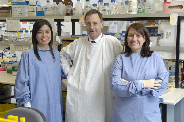 Ms Trifina Sofian, Associate Professor Paul Coughlin and Dr Anita Horvath of the Australian Centre for Blood Diseases